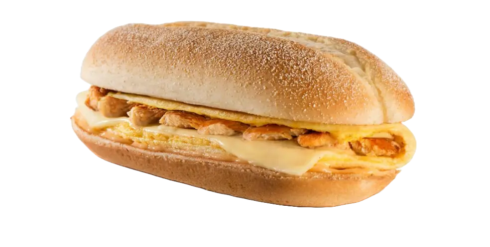 Egg Sandwich with Chicken and Cheese